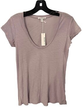 James Perse Women’s Scoop Neck Slub Tee Shirt Light Lavender Sz XS (0) NWT
